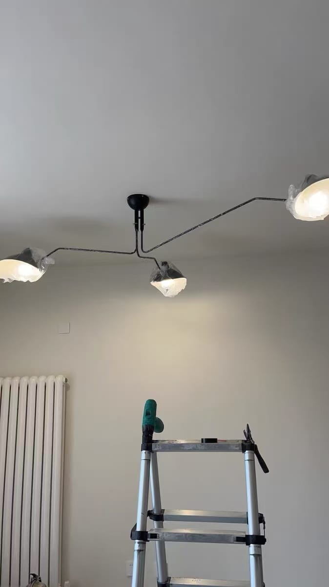 Customer photo review of WOMO Arms Semi-Flush Mount Light-WM2057
