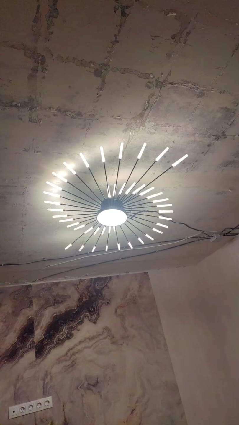 Customer photo review of WOMO Firework Sunburst Flush Mount Ceiling Light-WM1001