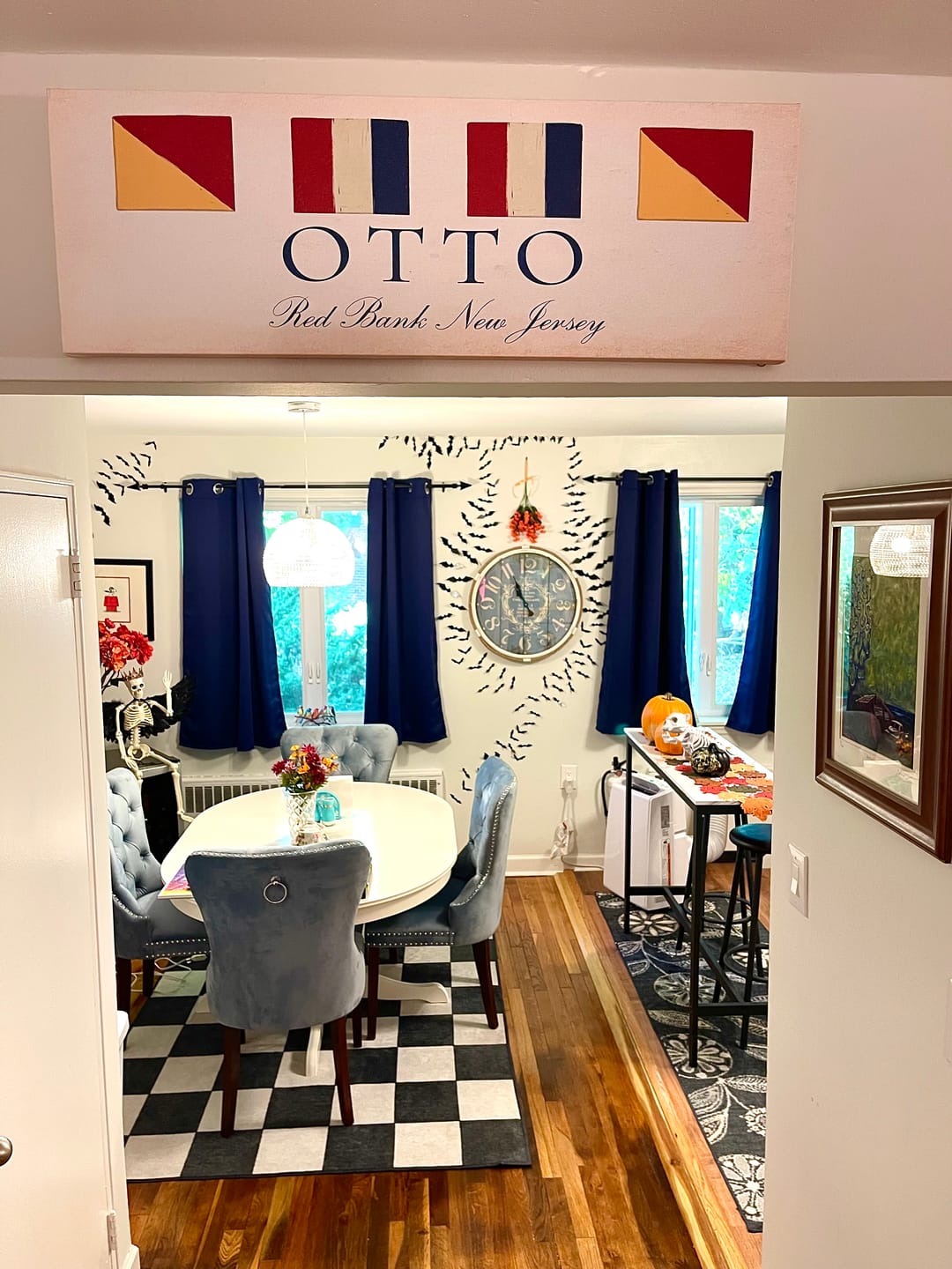 Customer photo review of Personalized Nautical Flags Wall Decor