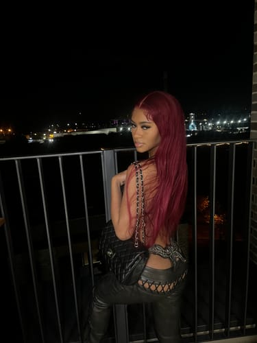 Customer photo review of BUTTERFLY BIKINI SET (BLACK LEATHER)