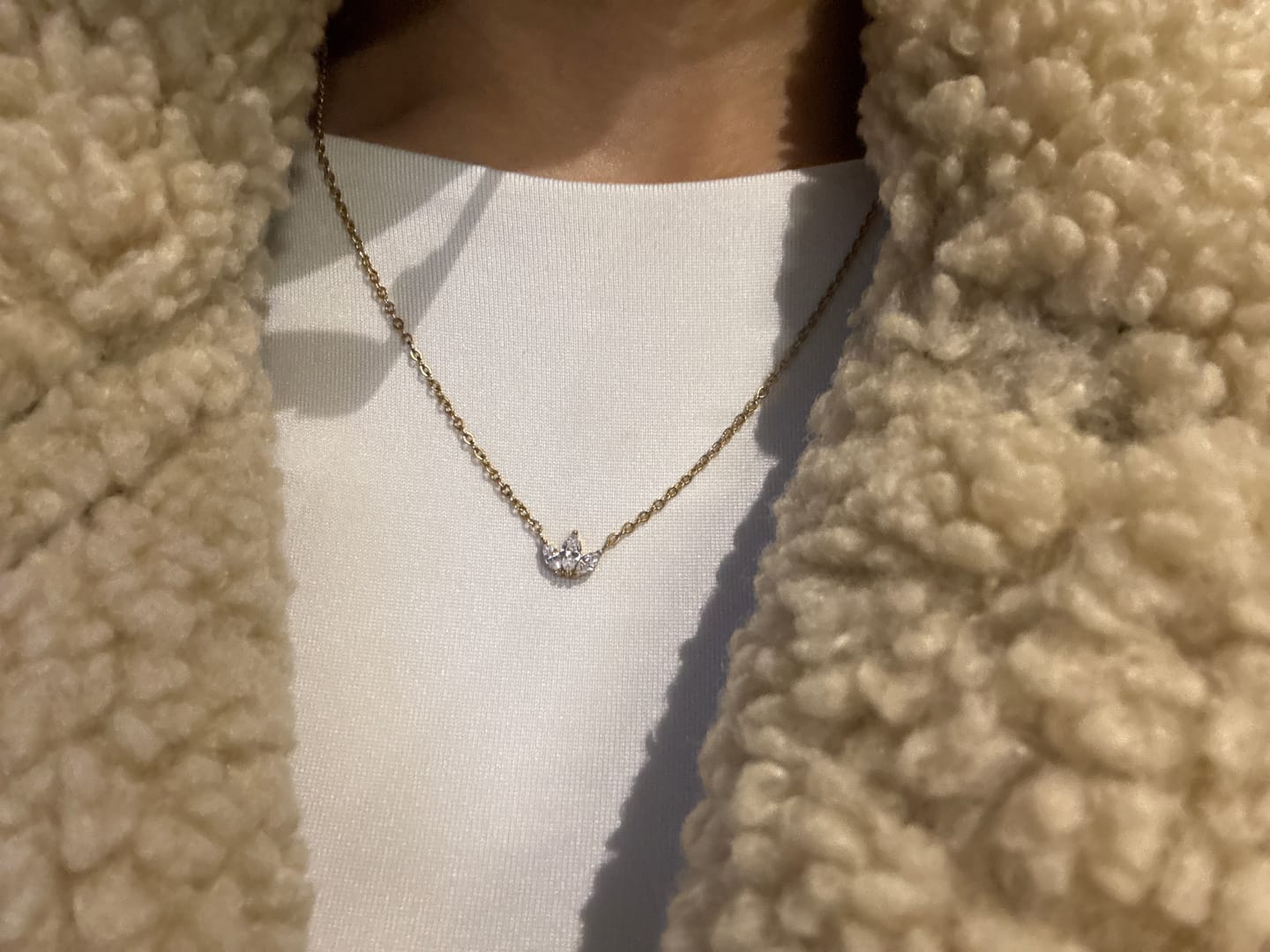 Customer photo review of Cataleya Halskette | 18K vergoldet