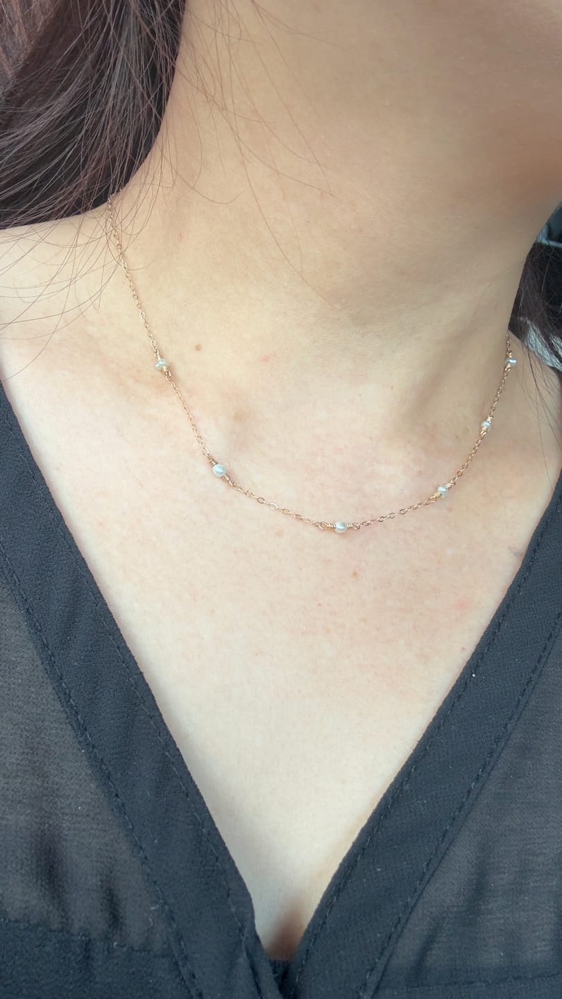Customer photo review of Tinsel Necklace