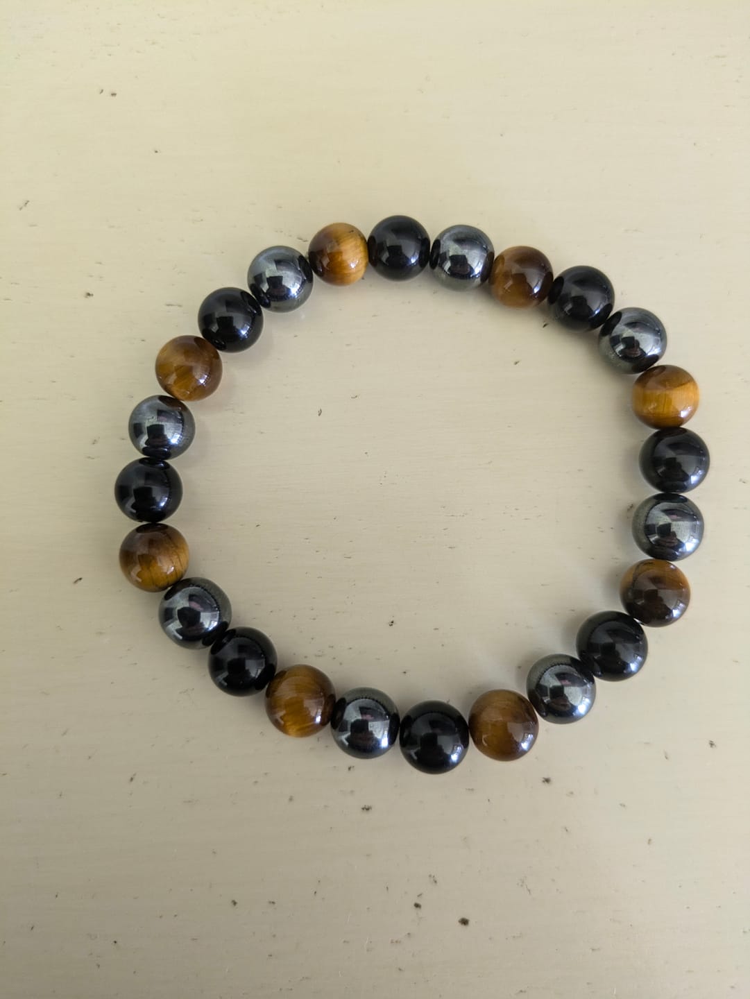 Customer photo review of Bracelet "3 Protections" en Oeil de Tigre, Hématite & Obsidienne Noire