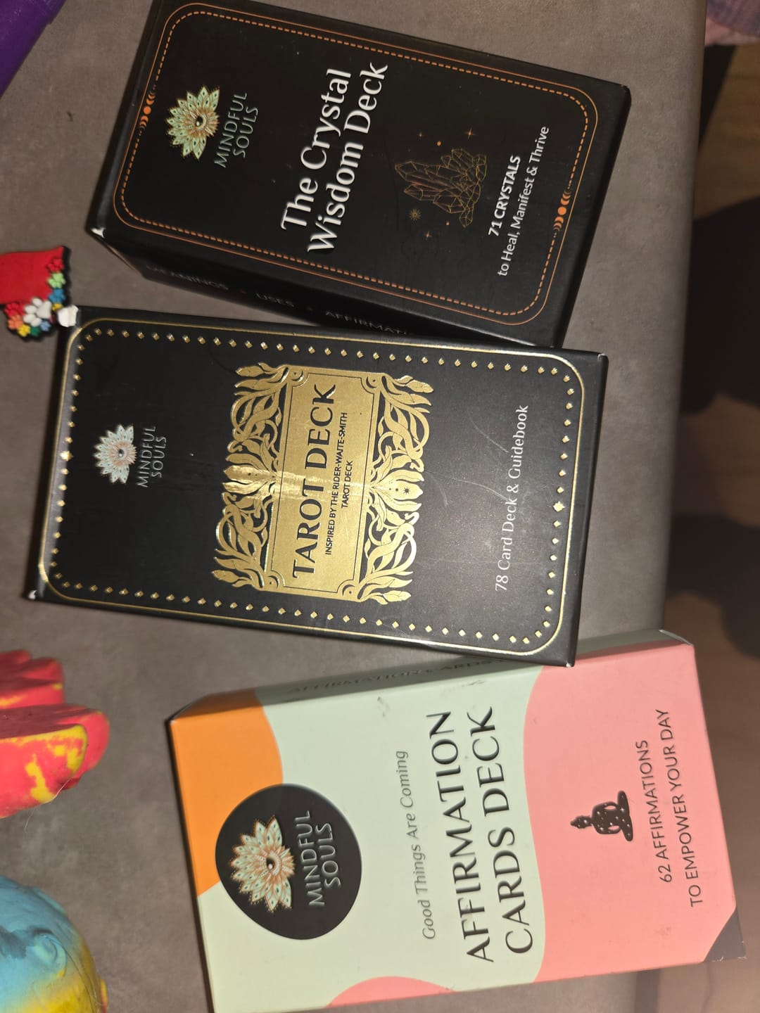 Customer photo review of Mindful Cards Bundle: Tarot, Crystals & Affirmation Card Decks