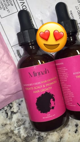 Customer photo review of Natural Hair Growth Oil