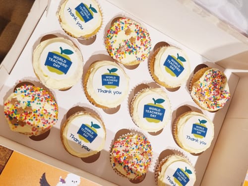 Customer photo review of World Teachers' Day - Edible Icing Images - Pre-cut