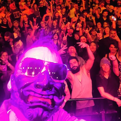 Customer photo review of Black Samurai Oni Half Mask