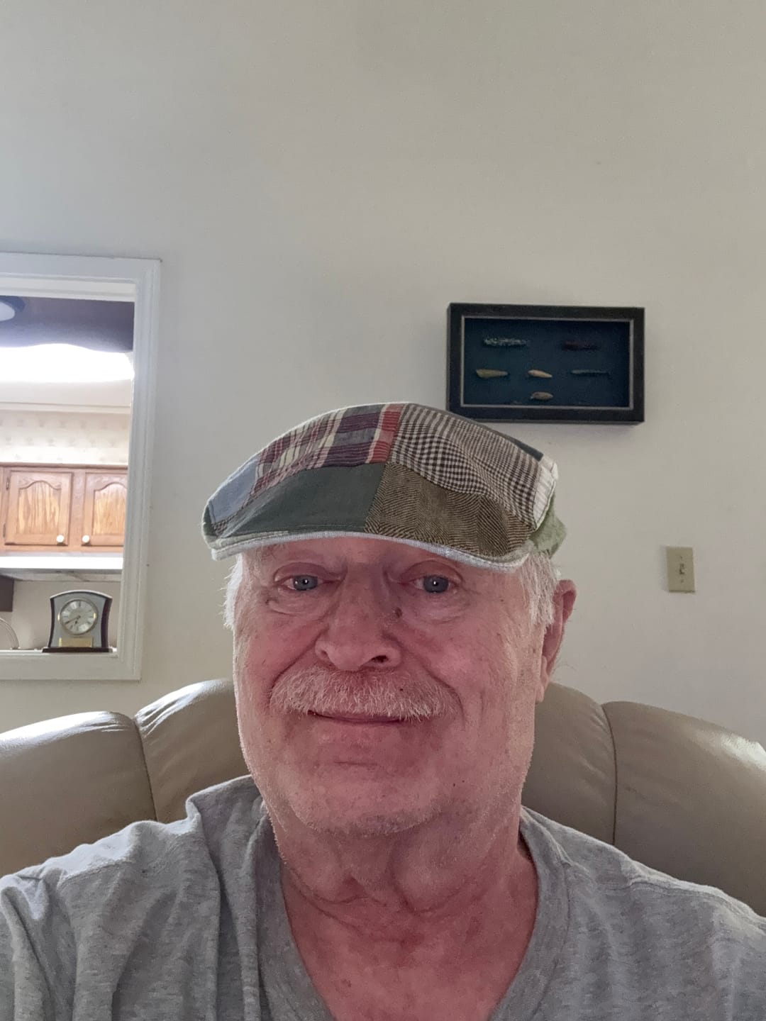 Customer photo review of Donegal Touring Cap Patchwork Linen