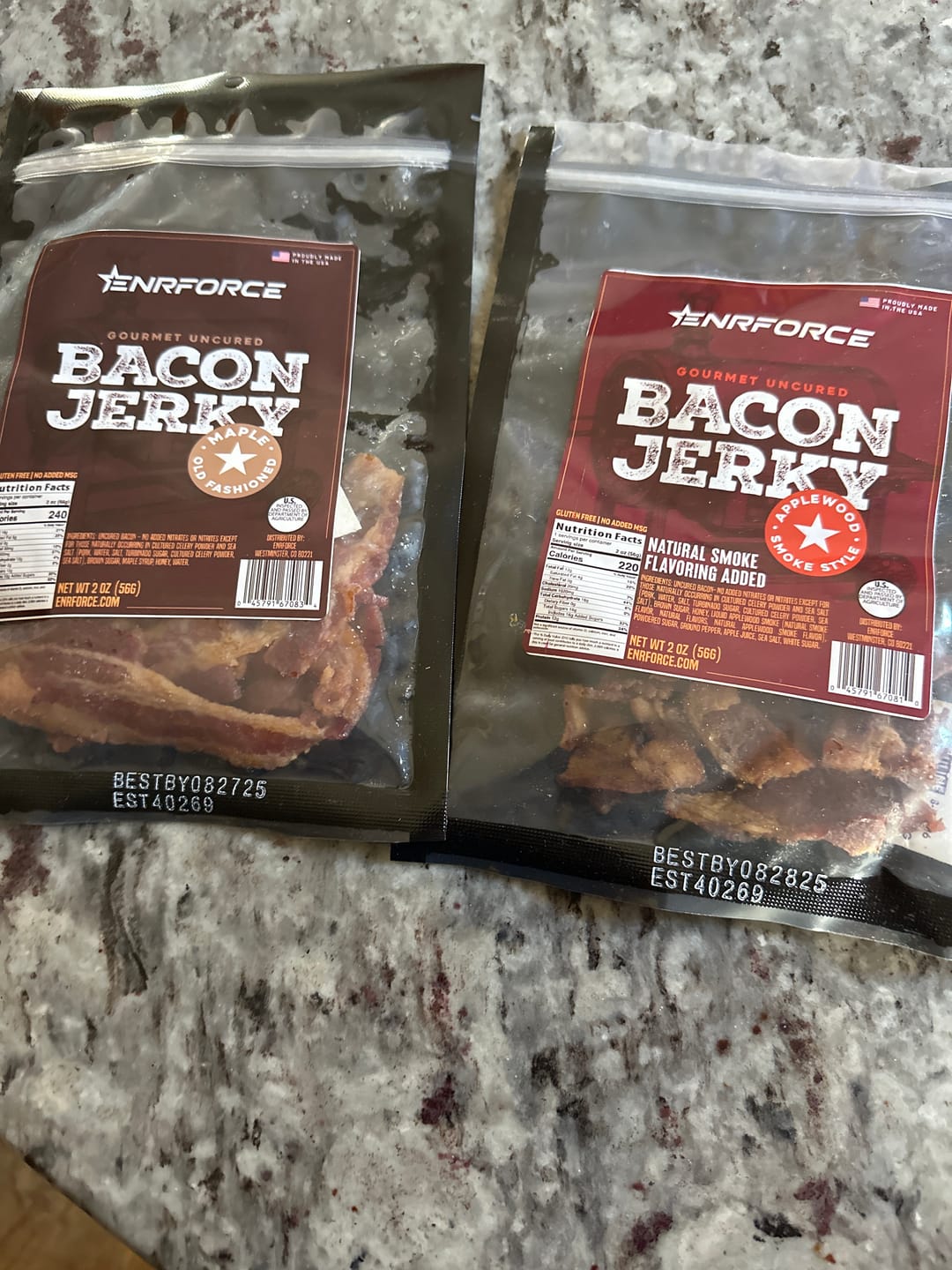 Customer photo review of Gourmet Bacon Jerky