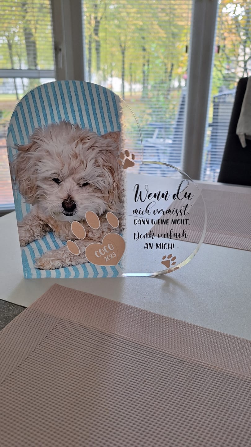 Customer photo review of Wenn du mich vermisst - Individuelles Glasherz