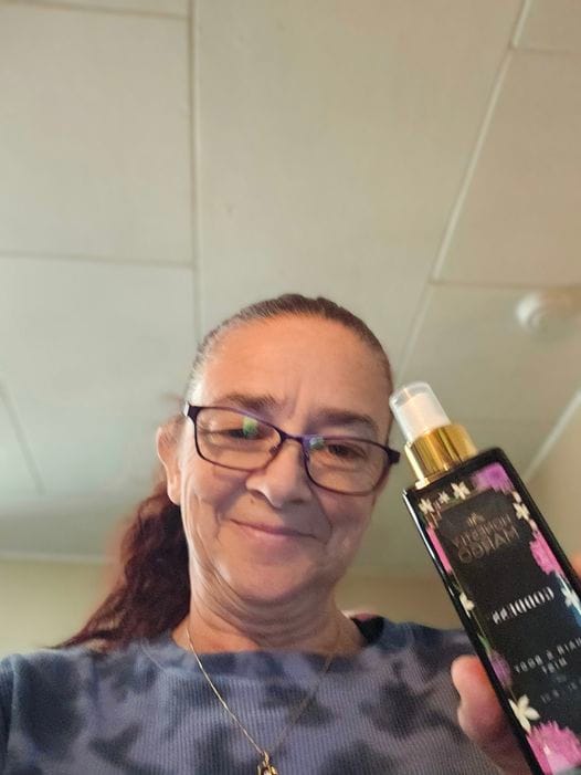 Customer photo review of Goddess Hair & Body Mist