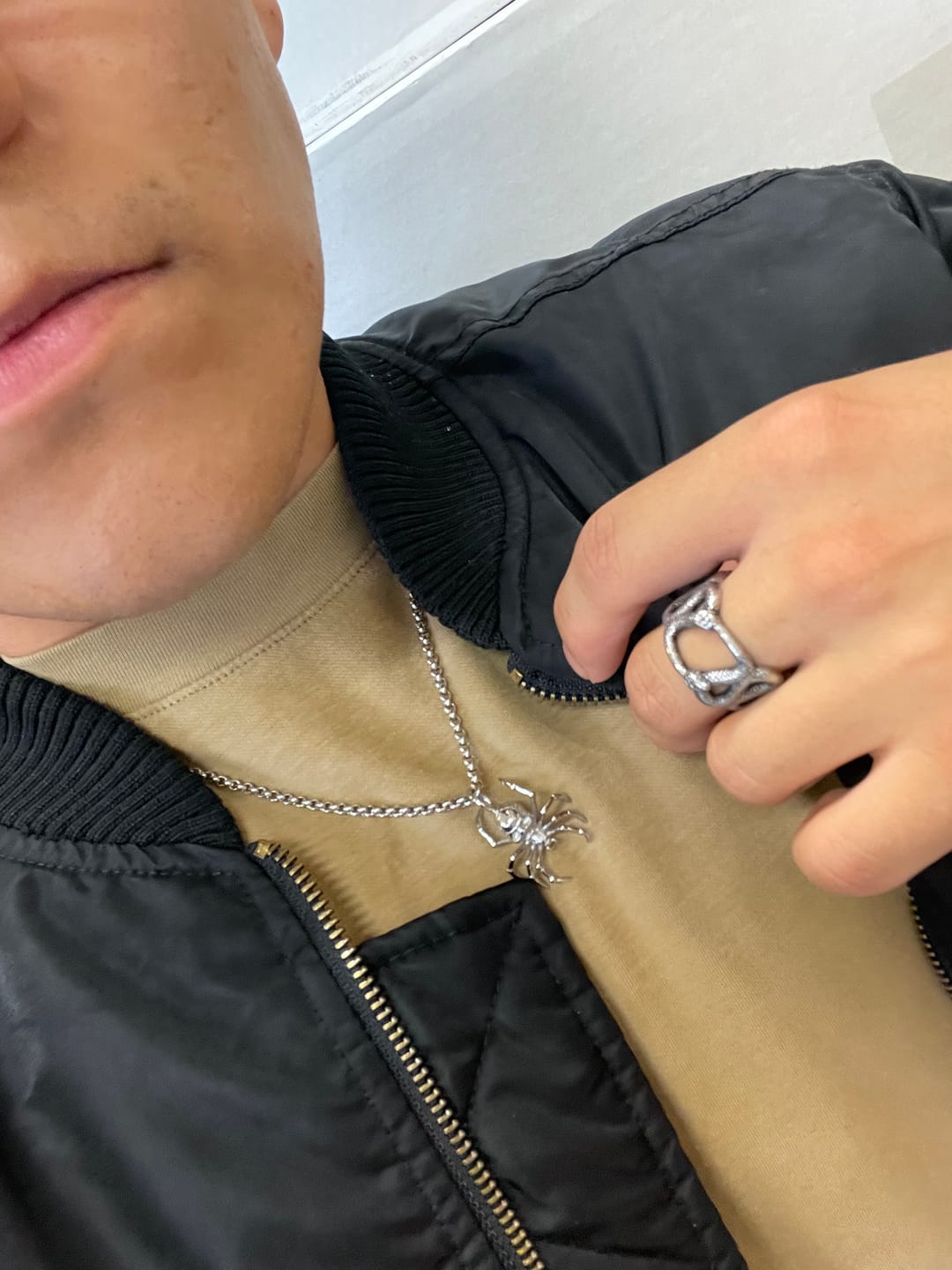 Customer photo review of SPIDER SKULL PENDANT