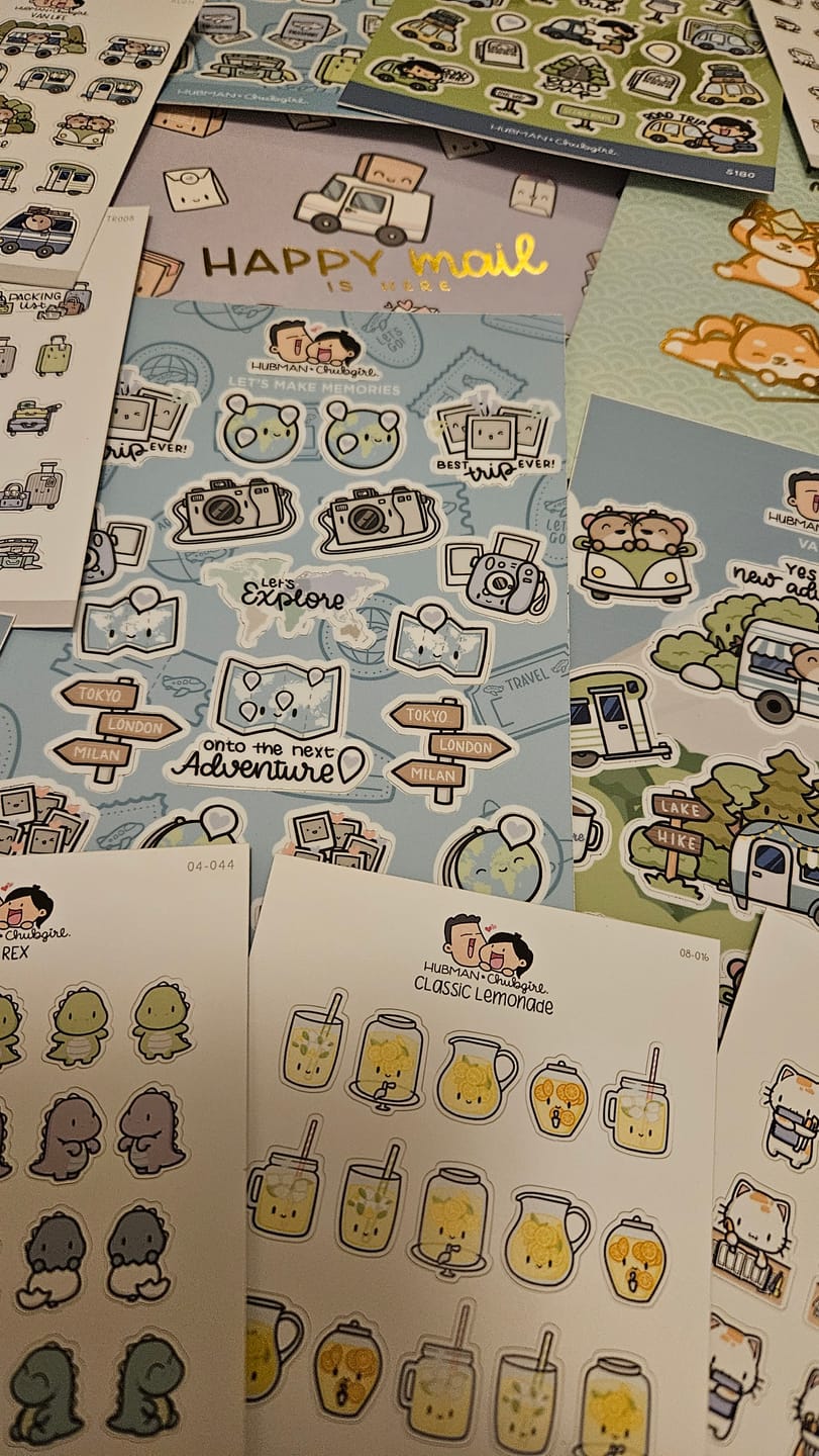 Customer photo review of Let's Catch a Flight Sticker Sheet