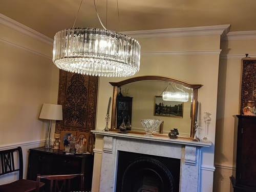 Customer photo review of Glam Modern Round Crystal Chandelier