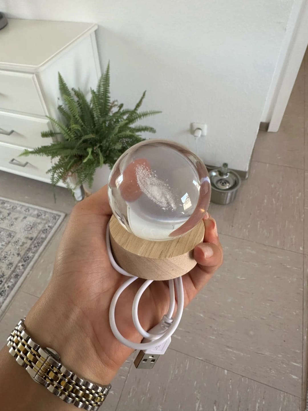 Customer photo review of Crystal Space Lamp
