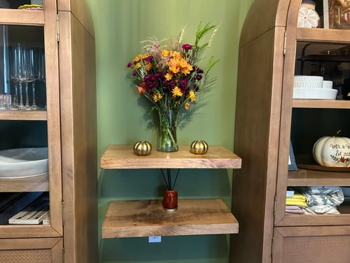 Customer photo review of Rustic Floating Shelves