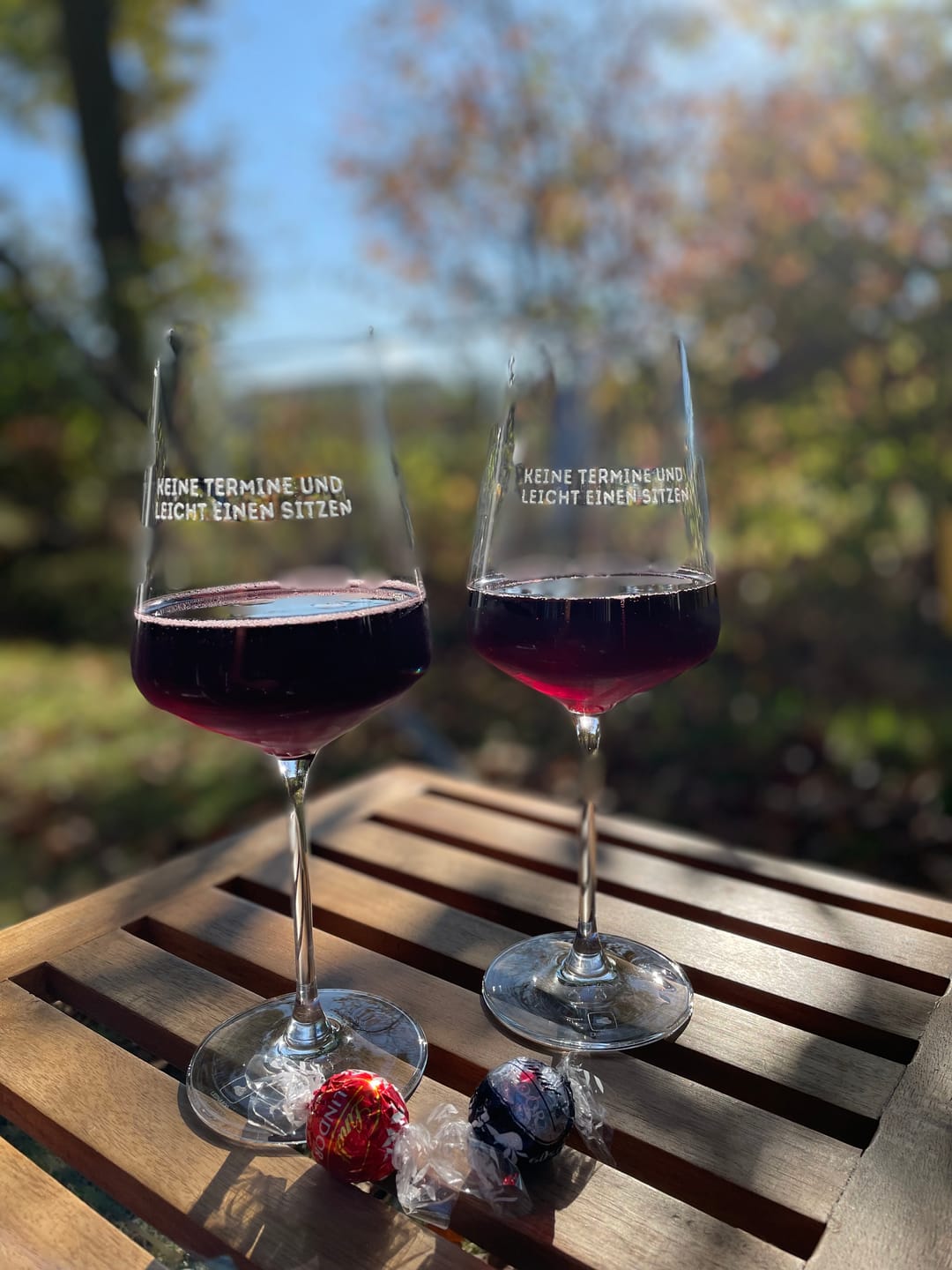 Customer photo review of Keine Termine - Premium Weinglas