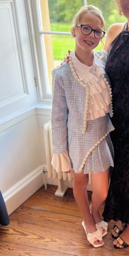 Customer photo review of ELSA Blue Tweed Three Piece Set next day delivery