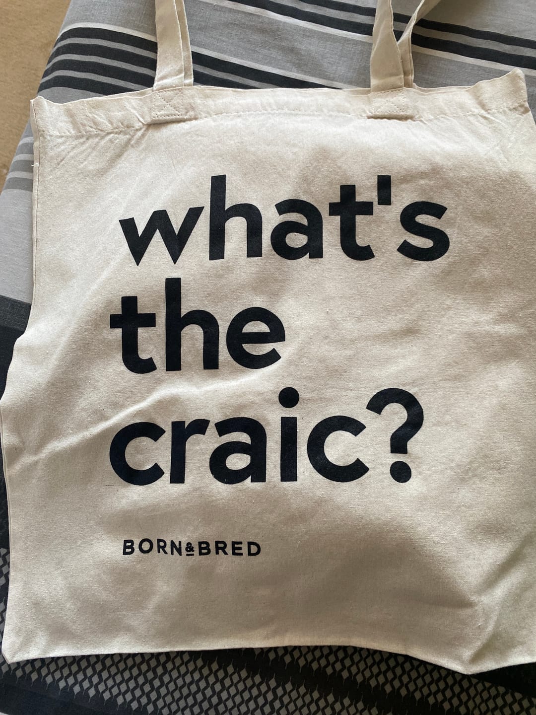 Customer photo review of What's The Craic Tote Bag