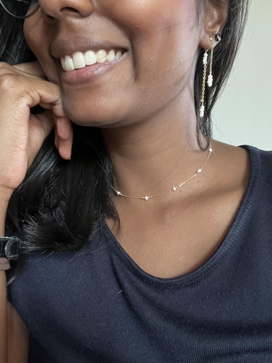 Customer photo review of Tinsel Necklace