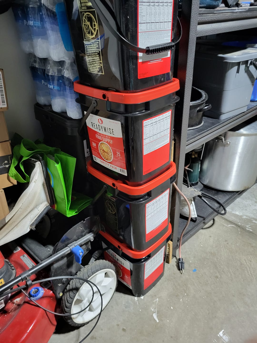 Customer photo review of 104 Serving Variety Pack Bucket BOGO New