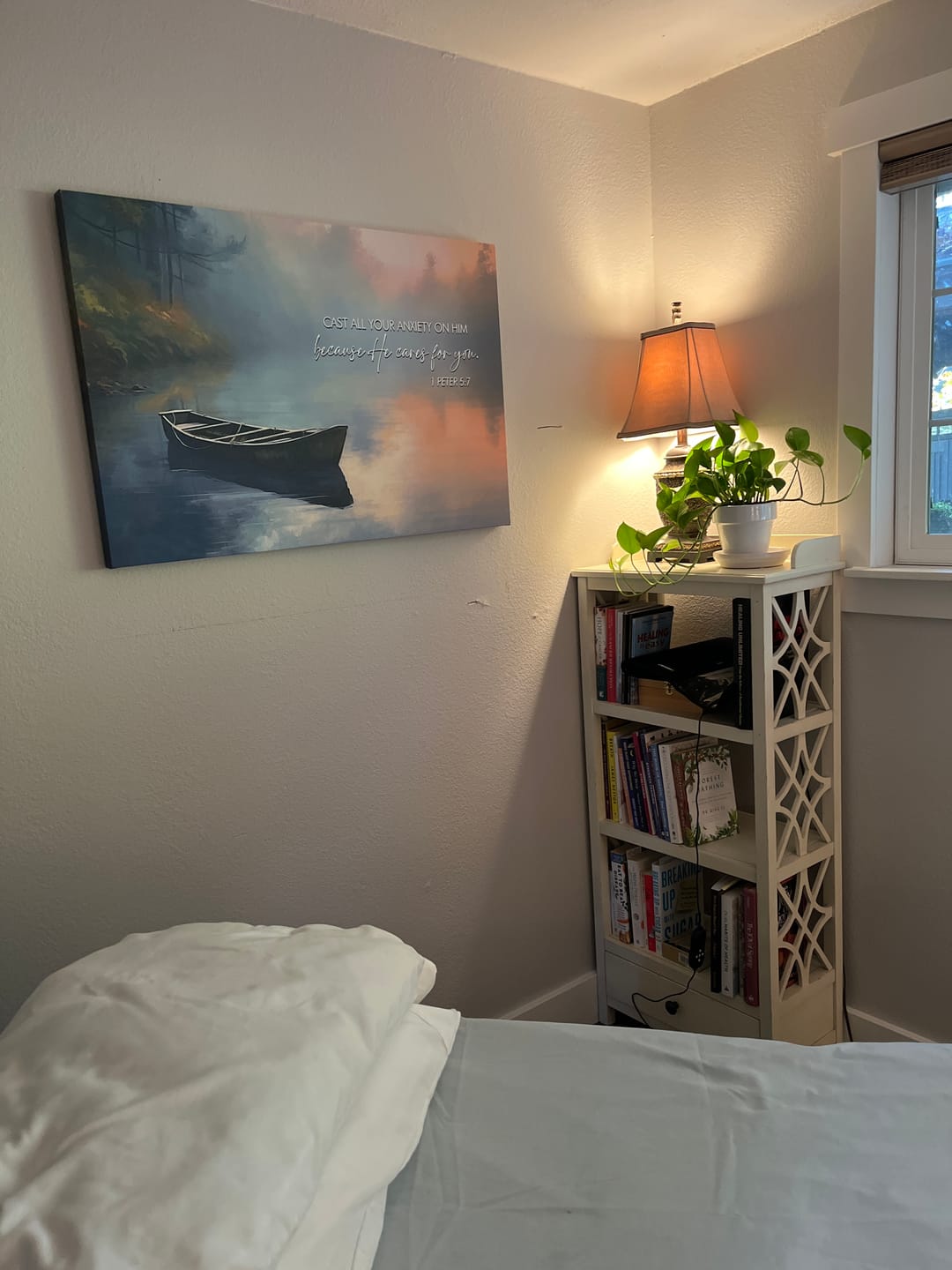 Customer photo review of 1 Peter 5:7 Cast All Your Anxiety on Him Wall Art Canvas