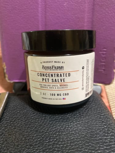 Customer photo review of Concentrated Salve for Pets - Allergy, Wound and Bumps! 100 mg
