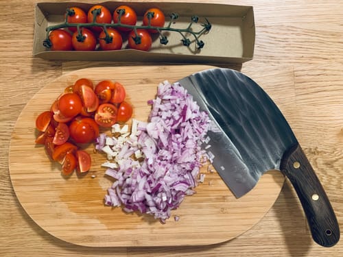 Customer photo review of Handgeschmiedetes Kochmesser - Ergonomic