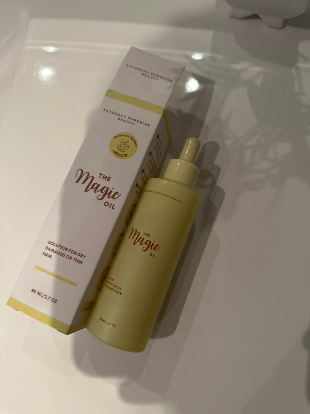 Customer photo review of The Magic Hair Oil