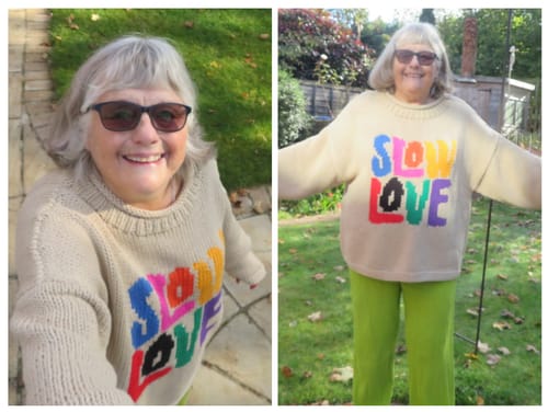 Customer photo review of The Tutti Frutti Jumper