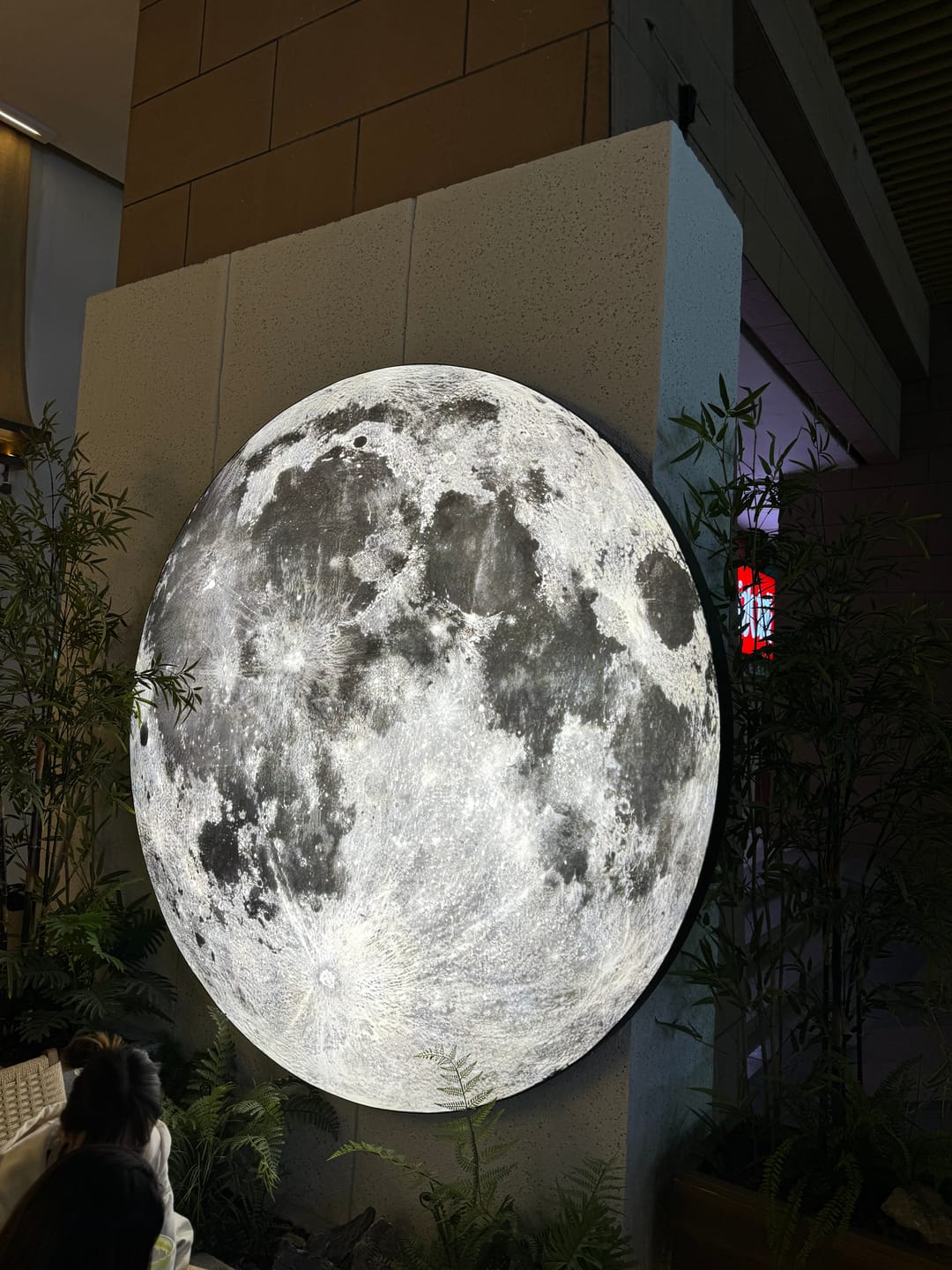 Customer photo review of Acryl-Wandbild mit Beleuchtung Moon 100cm
