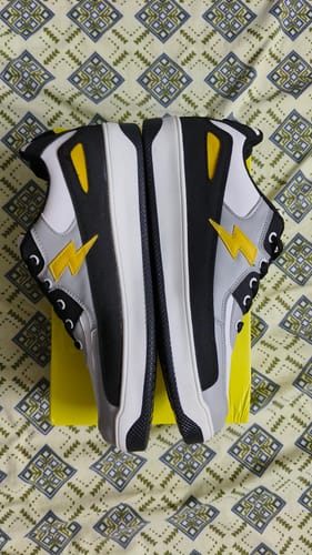 Customer photo review of FONZY Black Yellow Men's casual sneaker