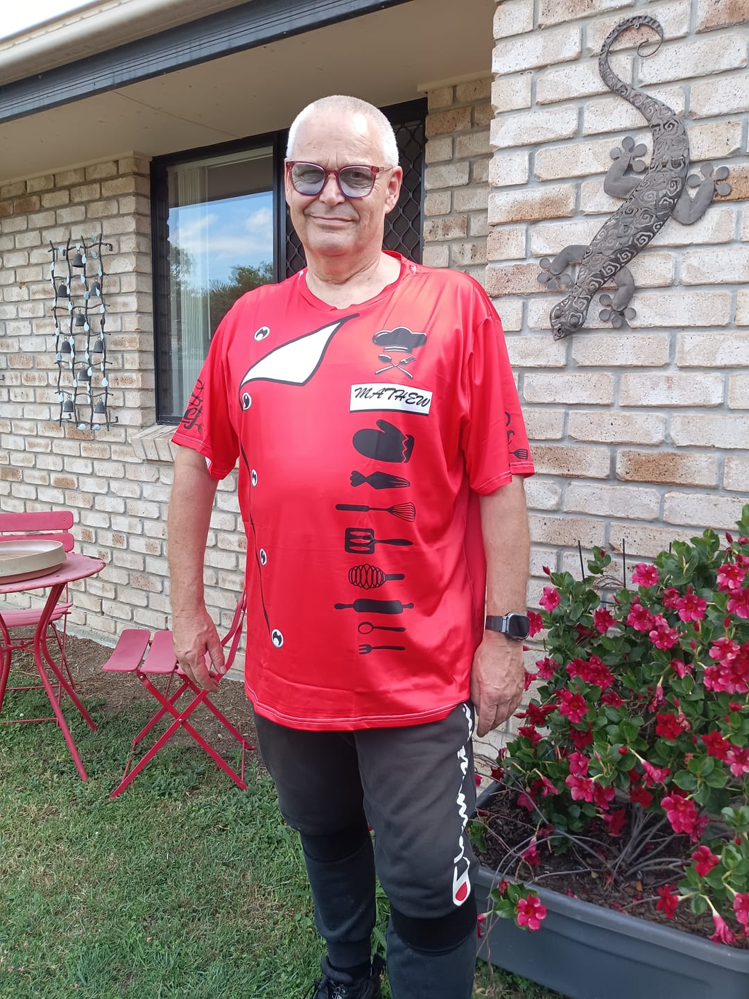 Customer photo review of Unisex Shirt, Custom Name Chef T-shirt, Cooking Lover Shirt, Chef Hoodie, Cooking Apparel