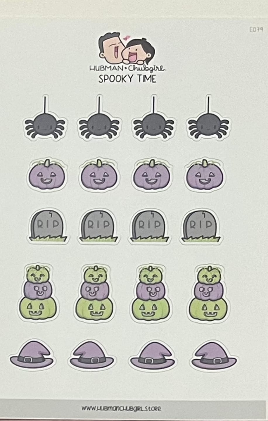 Customer photo review of Spooky Time Planner Stickers