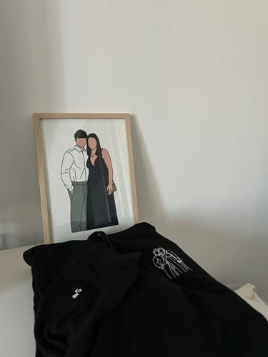 Customer photo review of Quadro Retrato Colorido Personalizado