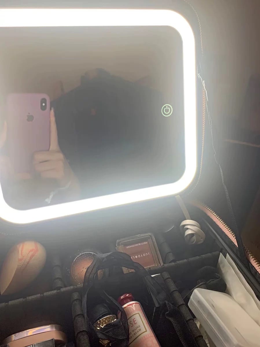 Customer photo review of WanderGlow Cosmetics Case