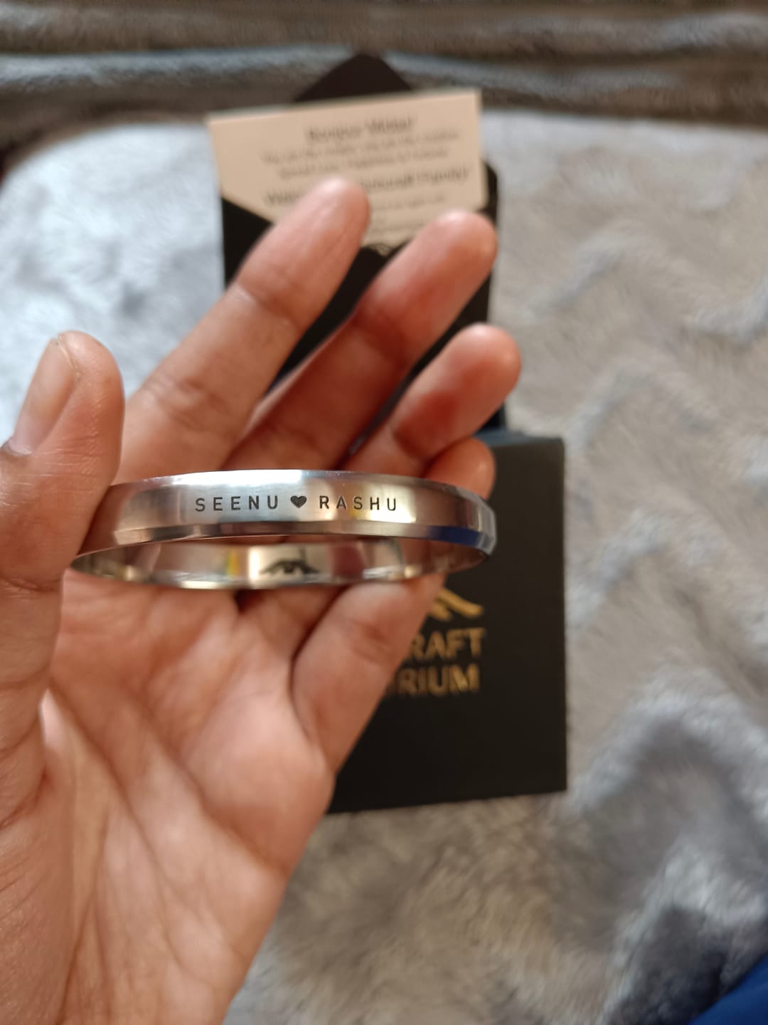 Customer photo review of Personalised Classic Kada