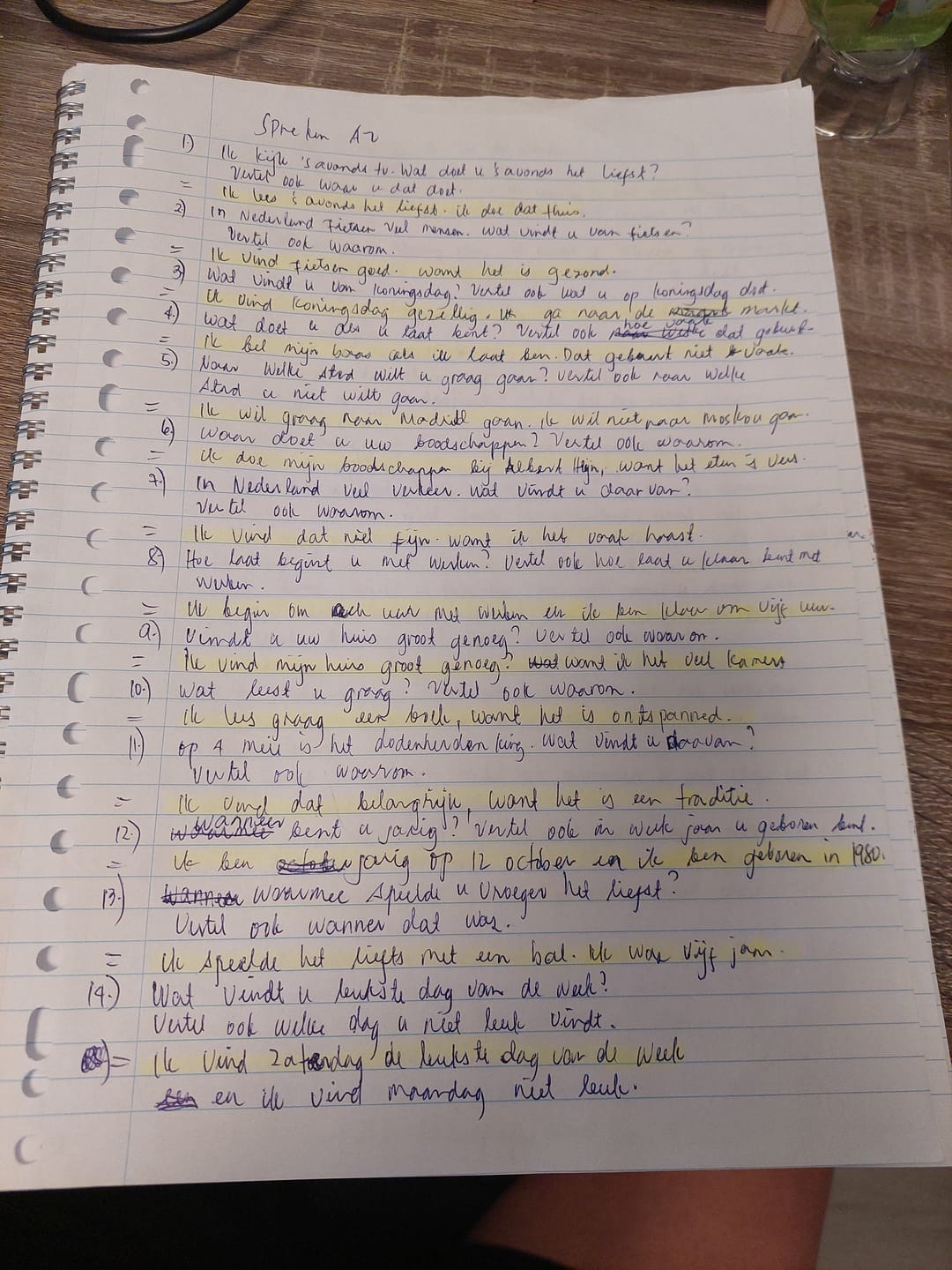Customer photo review of A2 exam - Speaking