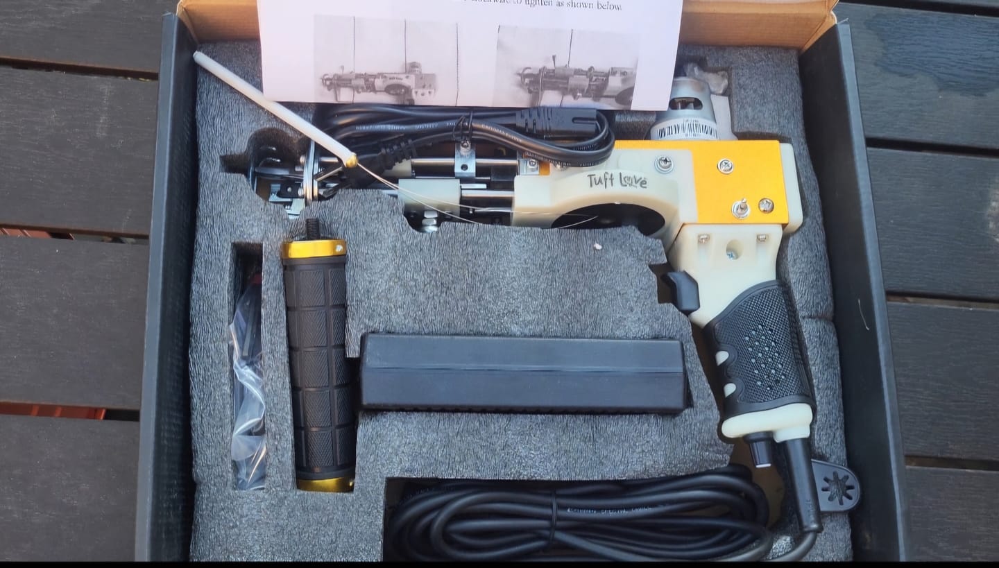 Customer photo review of The Spider — Cut & Loop Pile Tufting Machine