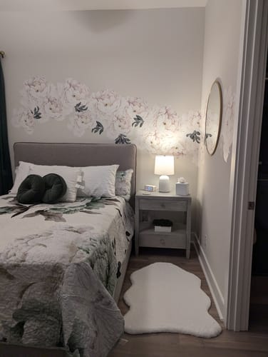 Customer photo review of Peony Wallstickers- White