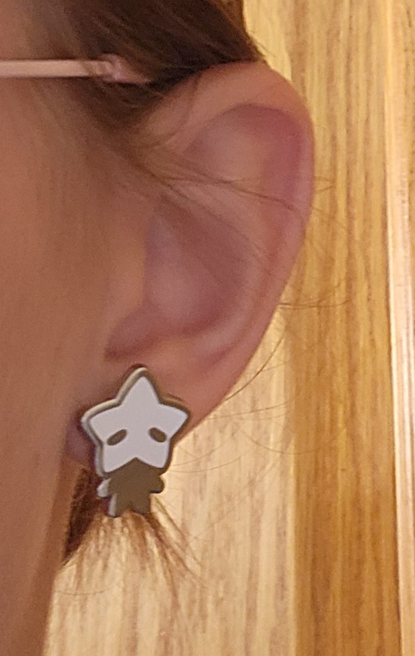 Customer photo review of Star Baby Earrings