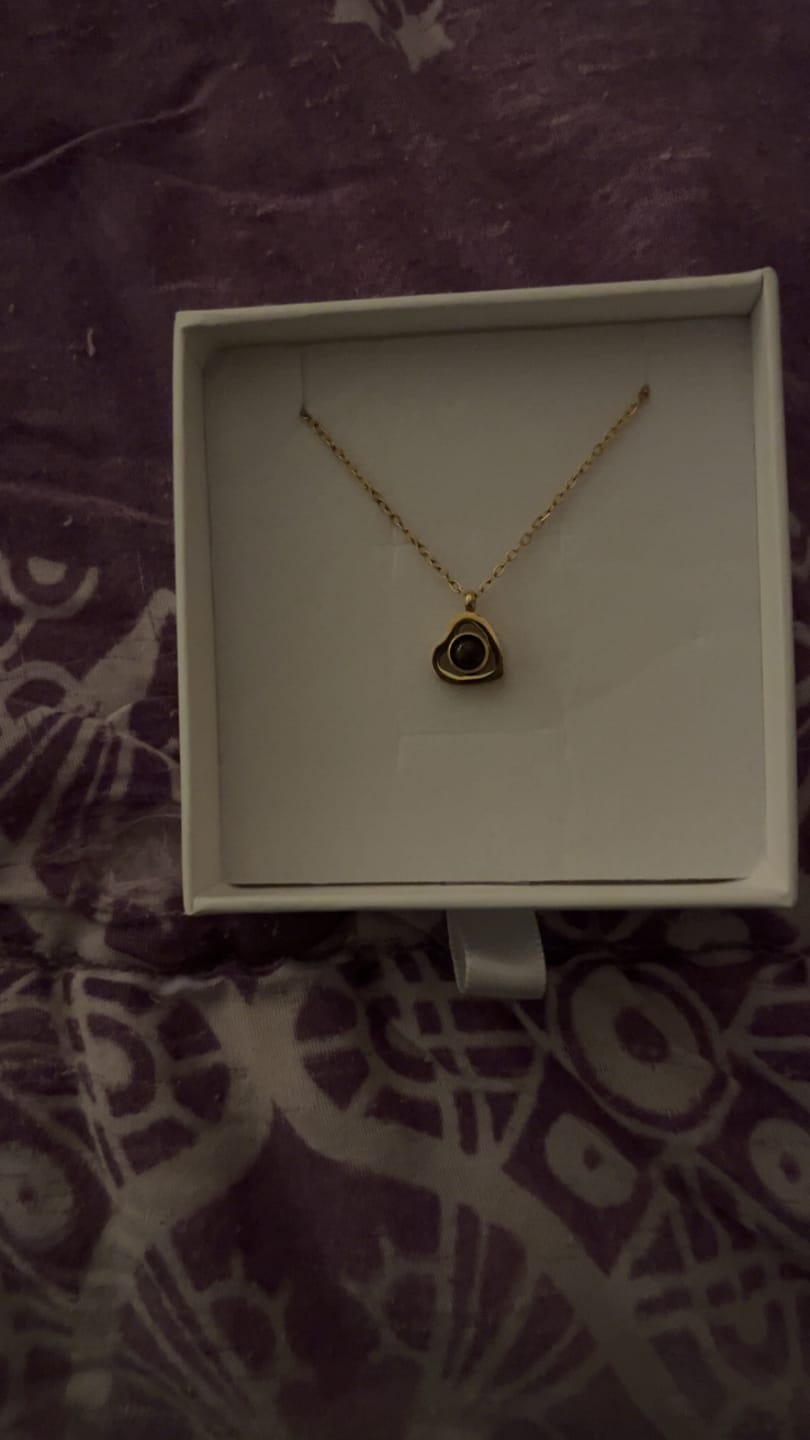 Customer photo review of Heart Photo Necklace