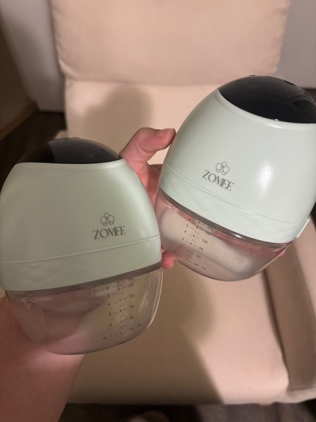 Customer photo review of Zomee Fit Wearable Hands Free Breast Pump