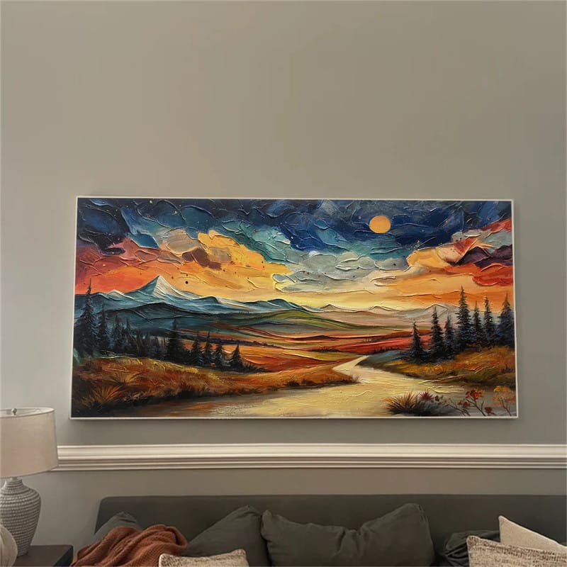 Customer photo review of Colorful Landscape Abstract Wall Art #AP050