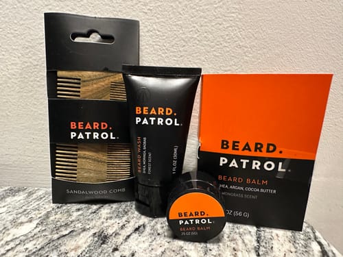 Customer photo review of Beard Patrol Sandalwood Comb