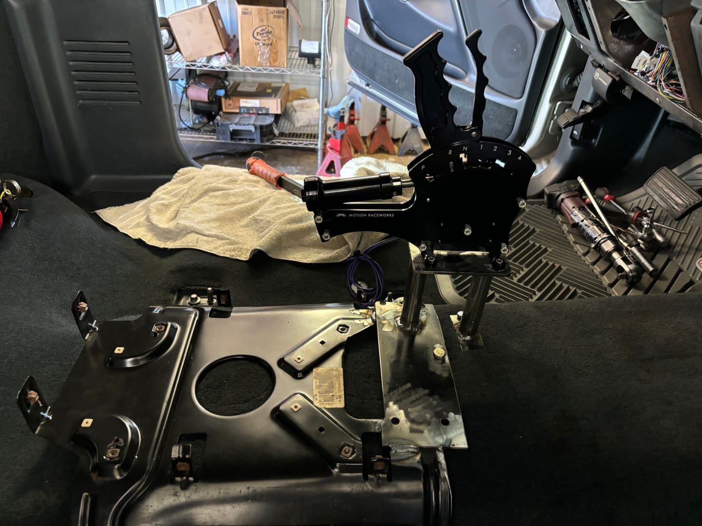 Customer photo review of 4L80E 4 Speed Reverse Pattern Operator Series Billet Shifter Rear Exit
