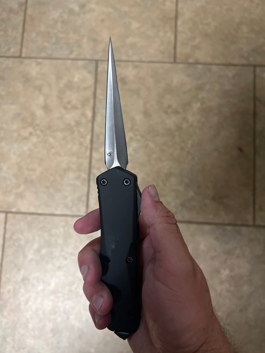 Customer photo review of Black Ghost OTF Knife - Hornet Blade