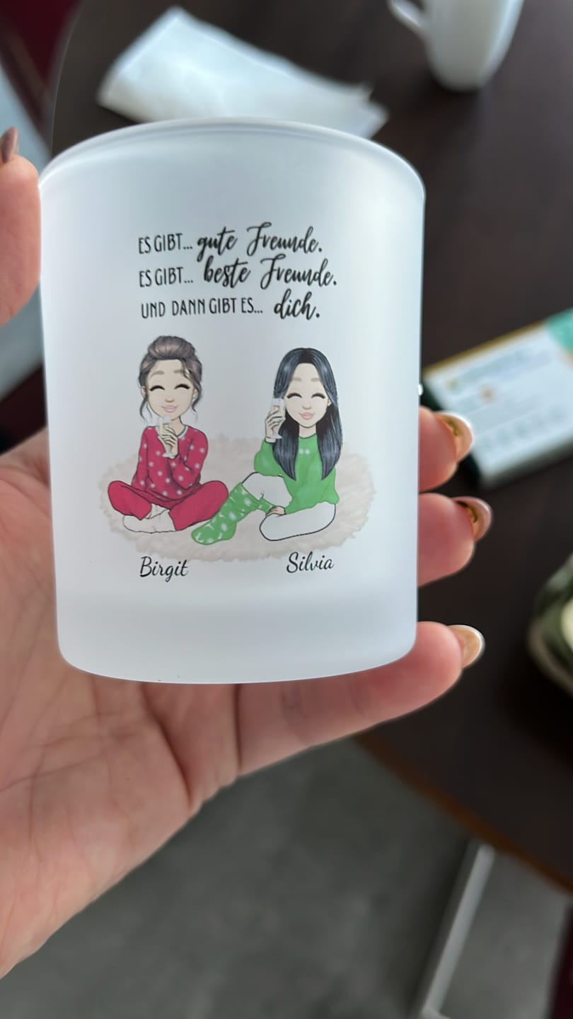 Customer photo review of Bei euch - Personalisiertes Teelicht