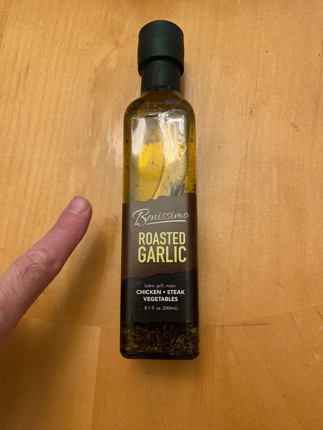 Customer photo review of Roasted Garlic Oil 8.1 oz