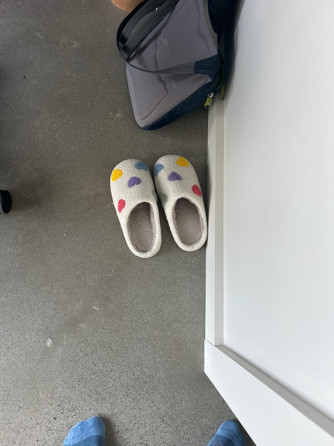 Customer photo review of Zia Colorful Heart Slippers